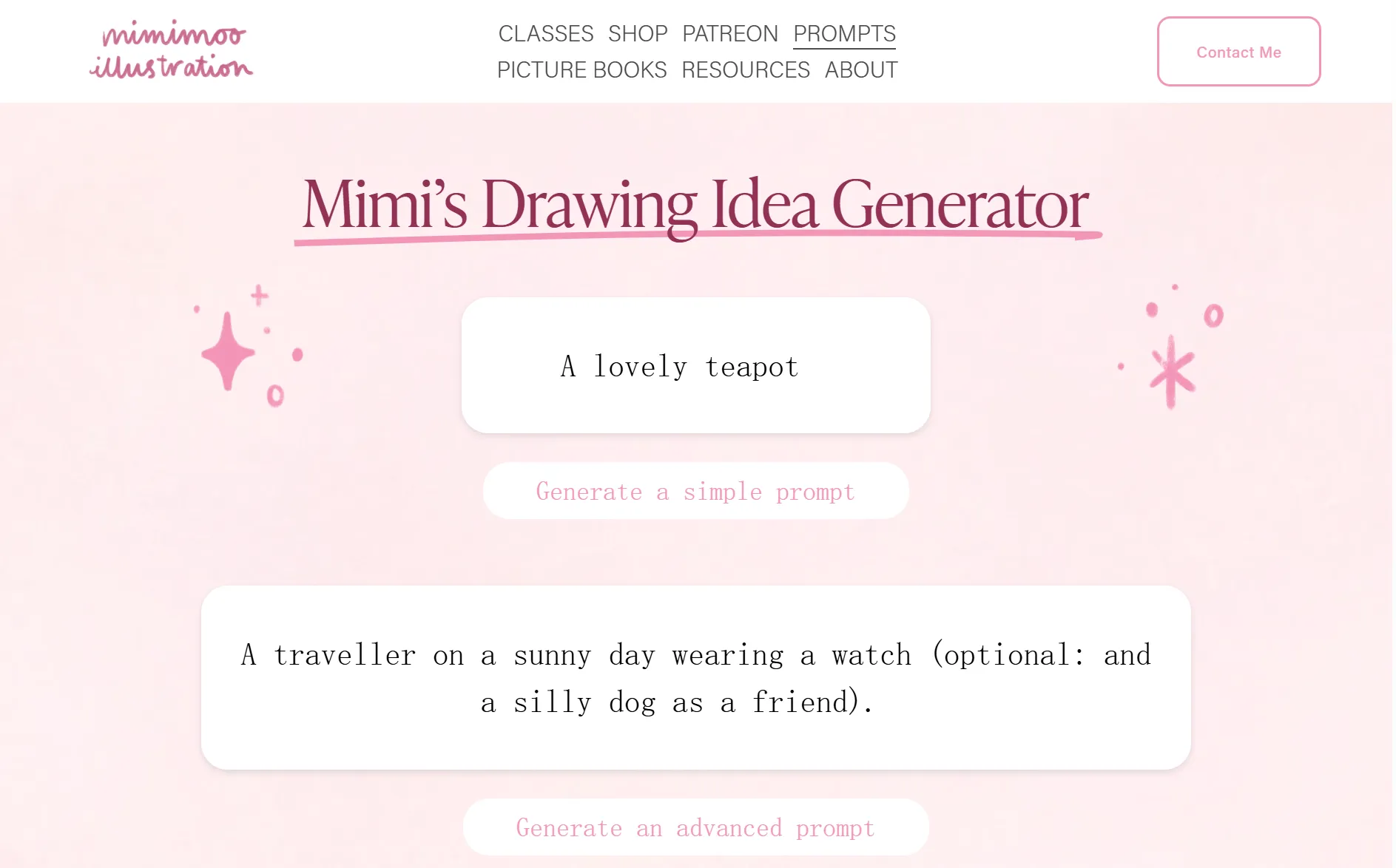 Mimi's Drawing Idea Generator