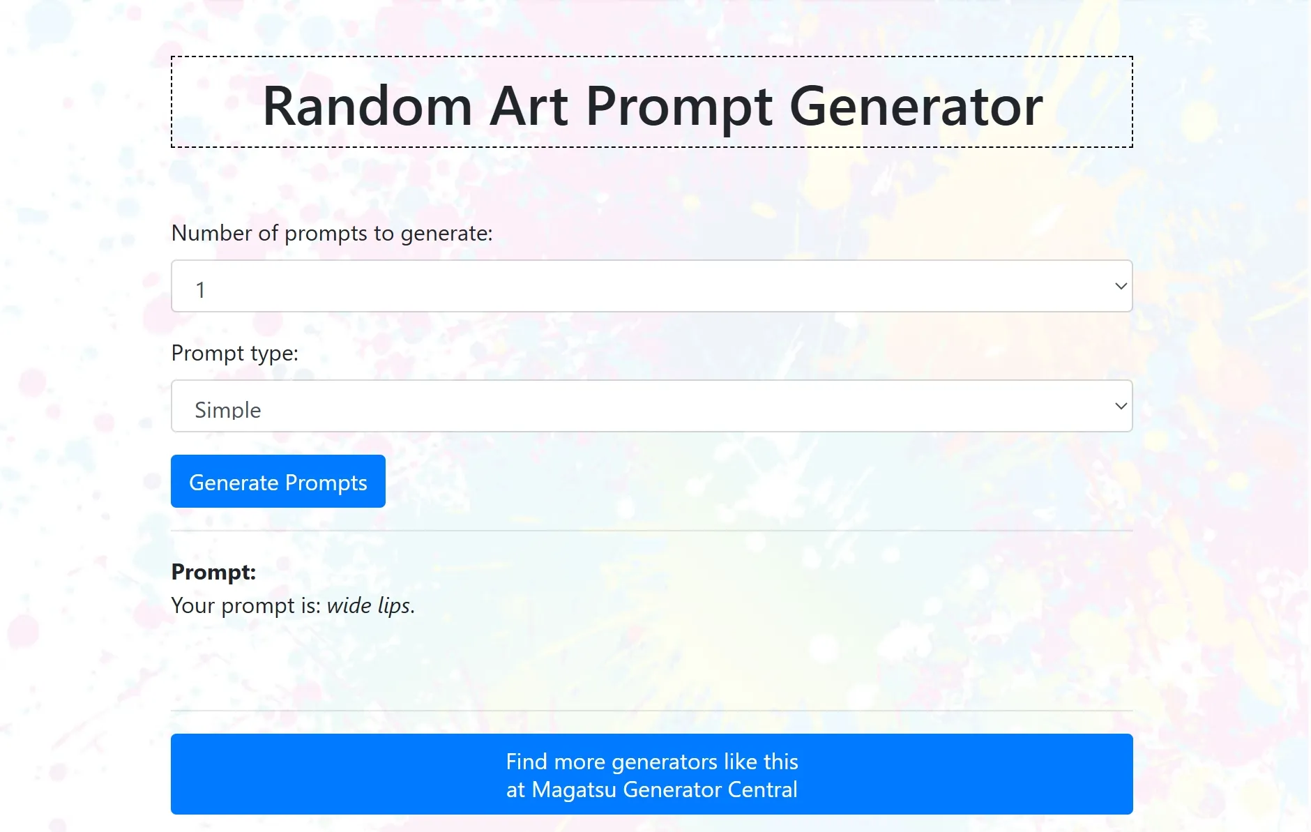 Random Art Prompt Generator