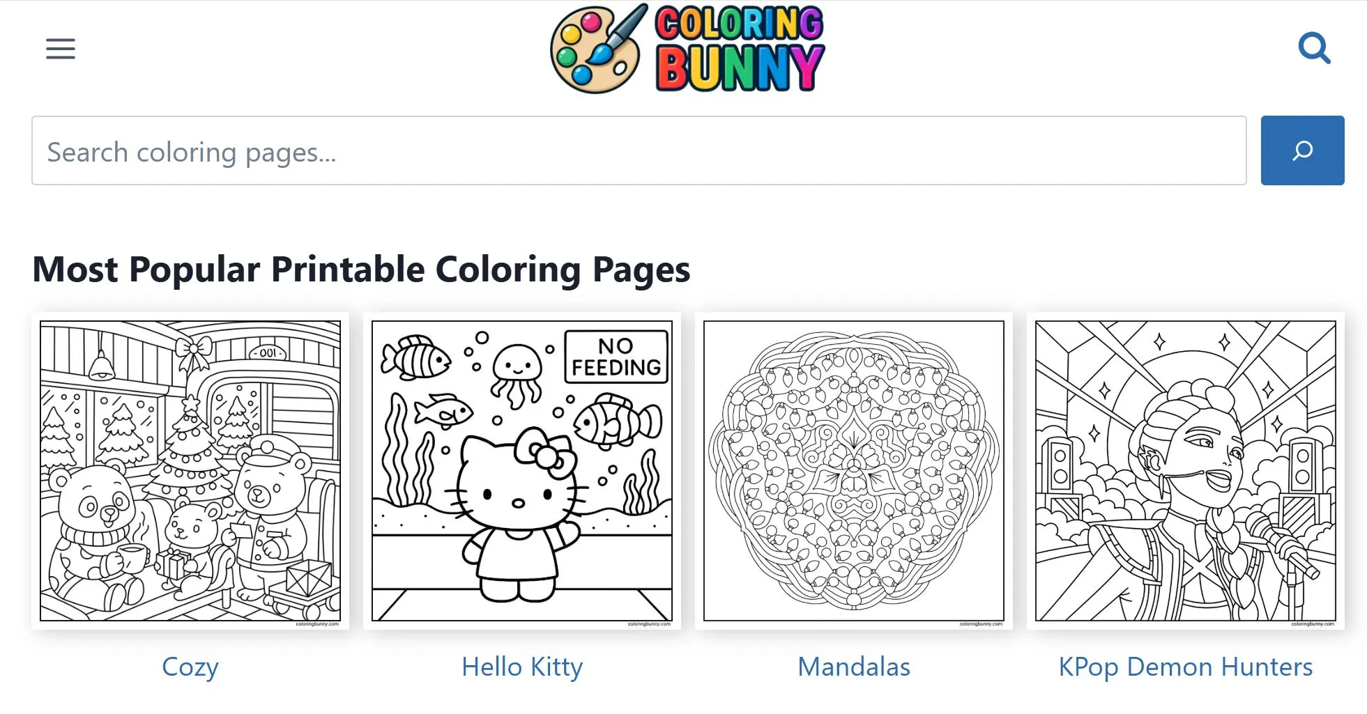 ColoringBunny free kids coloring pages